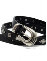 Post&Co 8147 cintura in pelle nera con decorazioni metallicheshop online cinture