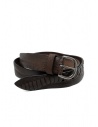 Post&Co TC316 belt in dark brown and brown ostrich leather buy online TC316 TMORO/MARRONE