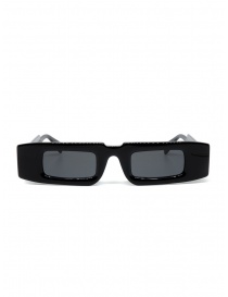 Occhiali online: Kuboraum X5 occhiali rettangolari neri lenti grigie