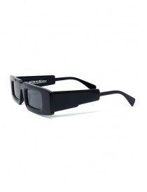 Kuboraum X5 rectangular black glasses with grey lenses buy online