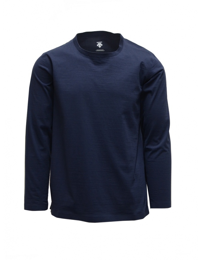 Descente Tough Ligt maglia a maniche lunghe blu SHIRT DAMPGB62U NVBS maglieria uomo online shopping