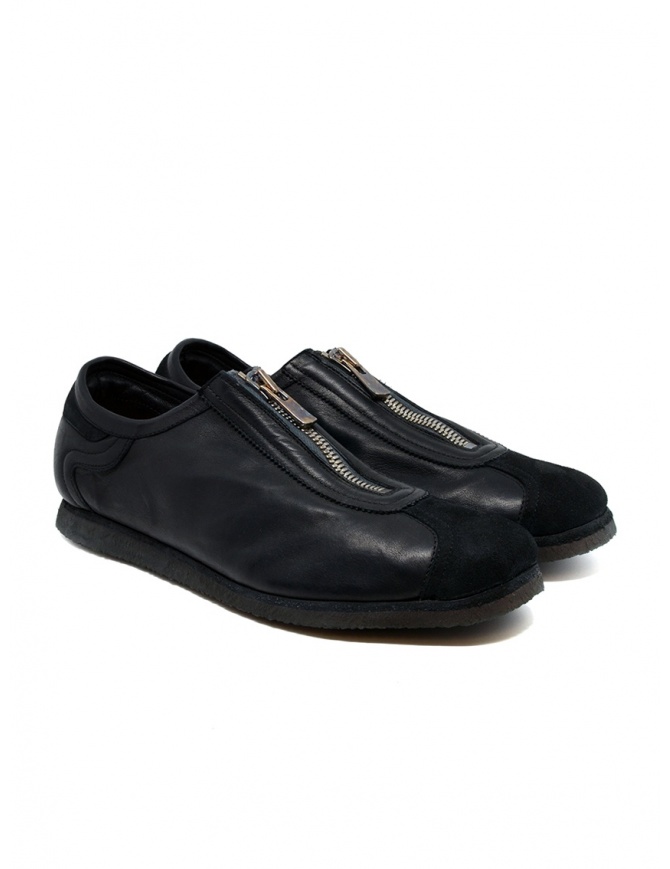 Guidi RN01PZ scarpa bassa nera con cerniera RN01PZ KANGAROO FULL GRAIN BLKT calzature donna online shopping