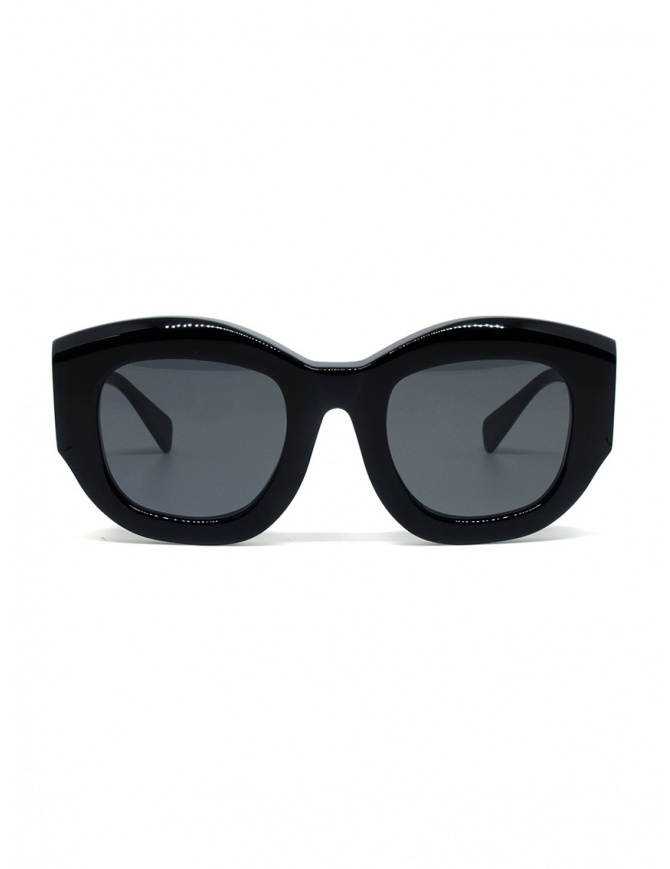 Kuboraum occhiali B5 in acetato nero lucido B5 50-24 BS 2GRAY