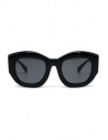 Kuboraum B5 glasses in glossy black acetate buy online B5 50-24 BS 2GRAY