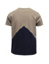 Kapital khaki t-shirt with blue Mount Fuji and climber shop online mens t shirts