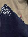 Kapital khaki t-shirt with blue Mount Fuji and climber EK-942 SUM price