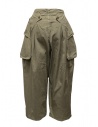 Kapital khaki wide pants with side pockets price K2005LP197 KHA shop online