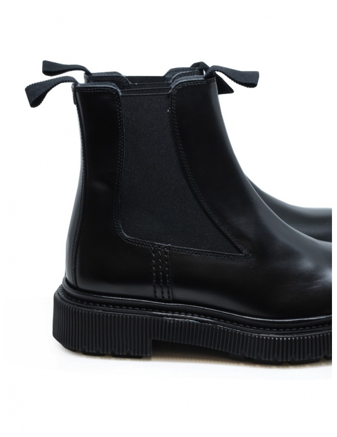 Adieu x Etudes ankle boots in black leather with elastic