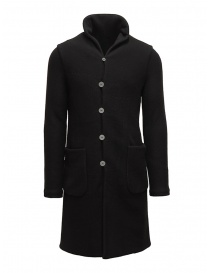 Mens coats online: Label Under Construction reversible black coat