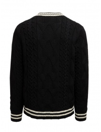 Ballantyne pullover scollo a V nero e bianco