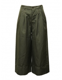 Zucca pantaloni cropped a palazzo verdi con elastico online