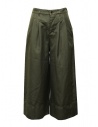 Zucca pantaloni cropped a palazzo verdi con elastico acquista online ZU09FF267-09 KHAKI