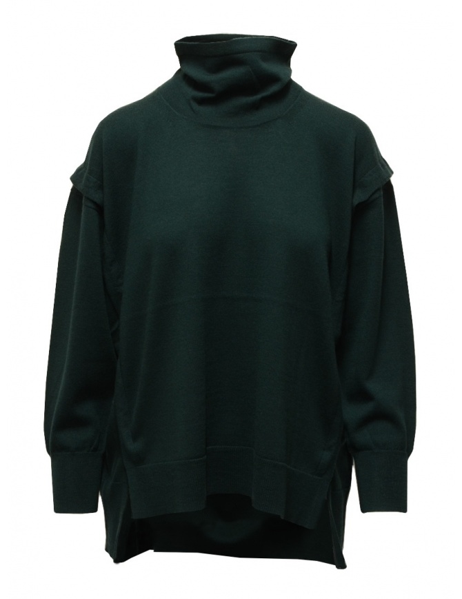 dark green polo neck jumper womens