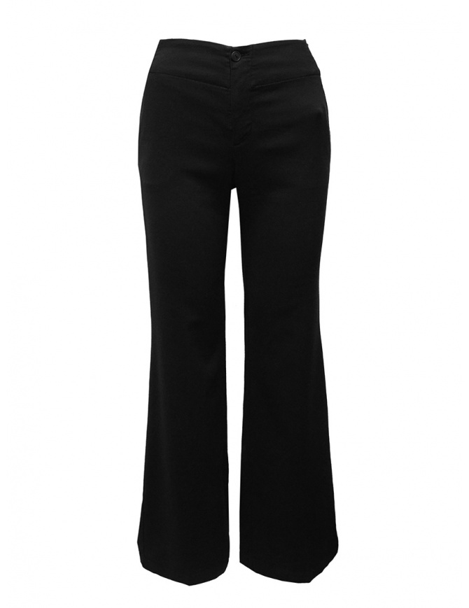 black flare bottom pants