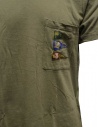 Kapital t-shirt verde khaki con taschino e bandiere EK-1224 KHAKI prezzo