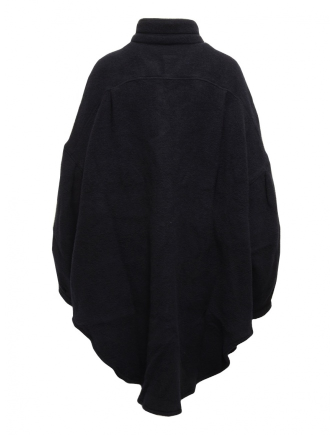 Kapital women's coat-shirt in navy blue wool