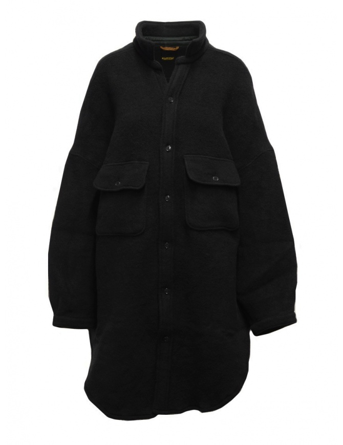 Kapital cappotto a camicia in lana nera EK-839 BLK cappotti donna online shopping