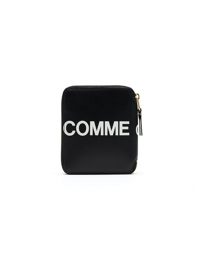 Comme des Garçons portafoglio compatto nero con logo SA2100HL HUGE LOGO BLACK portafogli online shopping