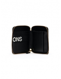 Comme des Garçons portafoglio compatto nero con logo acquista online