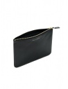 Comme des Garçons medium pouch in black leather shop online wallets