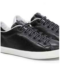 black leather tennis shoes womens