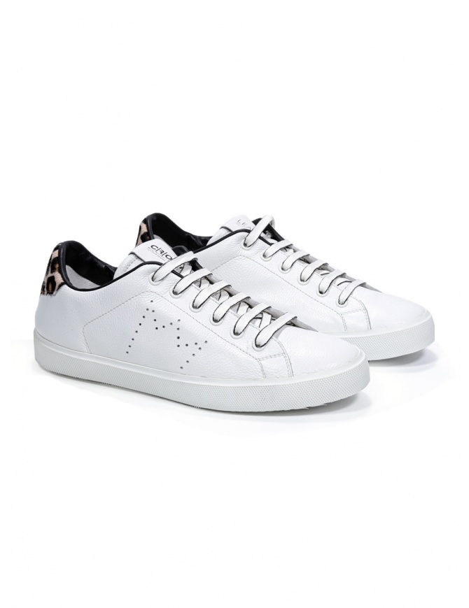 Leather Crown W_LC06_20113 white sneakers with spotted heel W LC06 20113 womens shoes online shopping