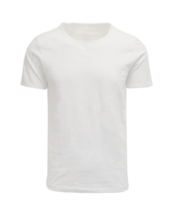Selected Homme white organic cotton t-shirt 16071775 BRIGHT WHITE