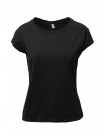 Womens t shirts online: European Culture black cotton t-shirt