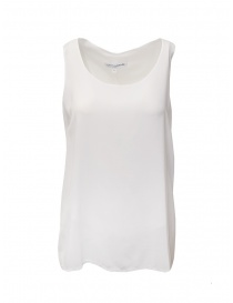 Women s tops online: European Culture wide sleeve white tank top