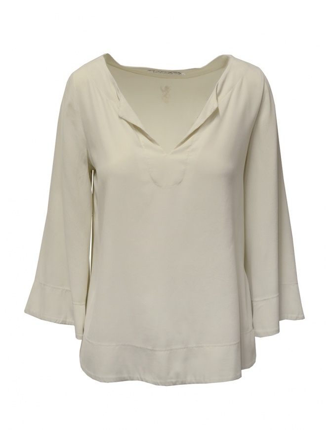 European Culture blusa con maniche svasate beige chiaro M/L 35BU 6683 1618 t shirt donna online shopping