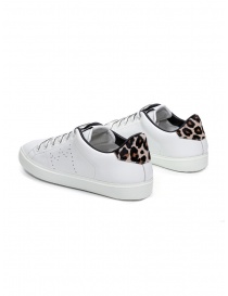 Leather Crown W_LC06_20113 white sneakers with spotted heel price