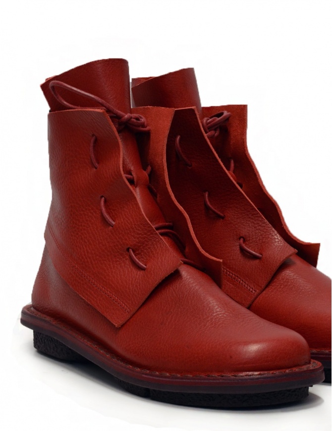 Trippen Solid Red Ankle Boots Sale On Line