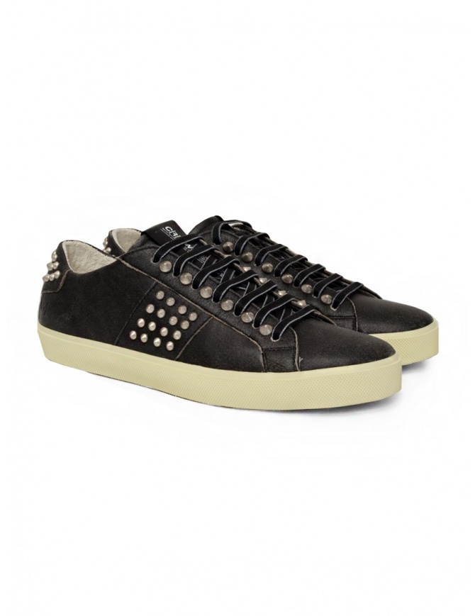 Leather Crown LC148 Studlight sneakers nere con borchie M LC148 20127 calzature uomo online shopping