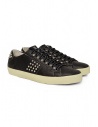 Leather Crown LC148 Studlight sneakers nere con borchie acquista online M LC148 20127