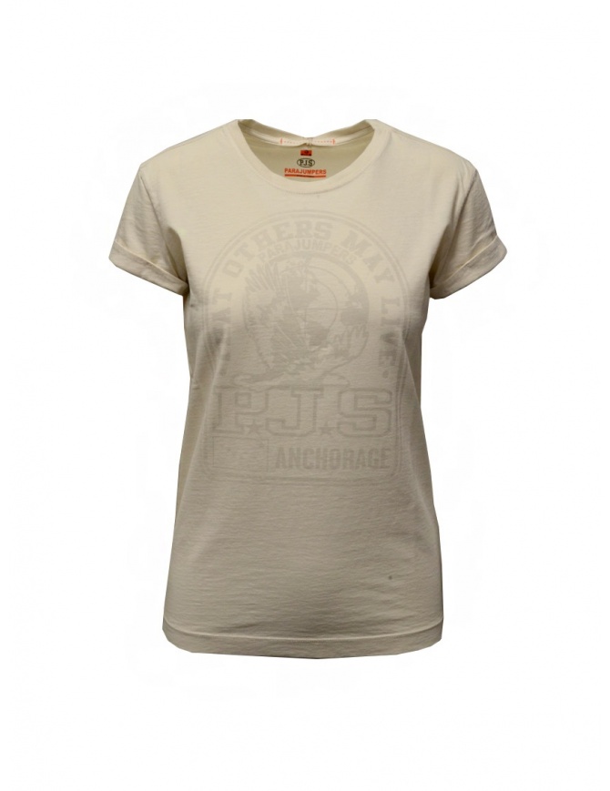 Parajumpers Unique T-shirt bianca con stampa PJS PWFLETS51 UNIQUE MOONBEAM t shirt donna online shopping