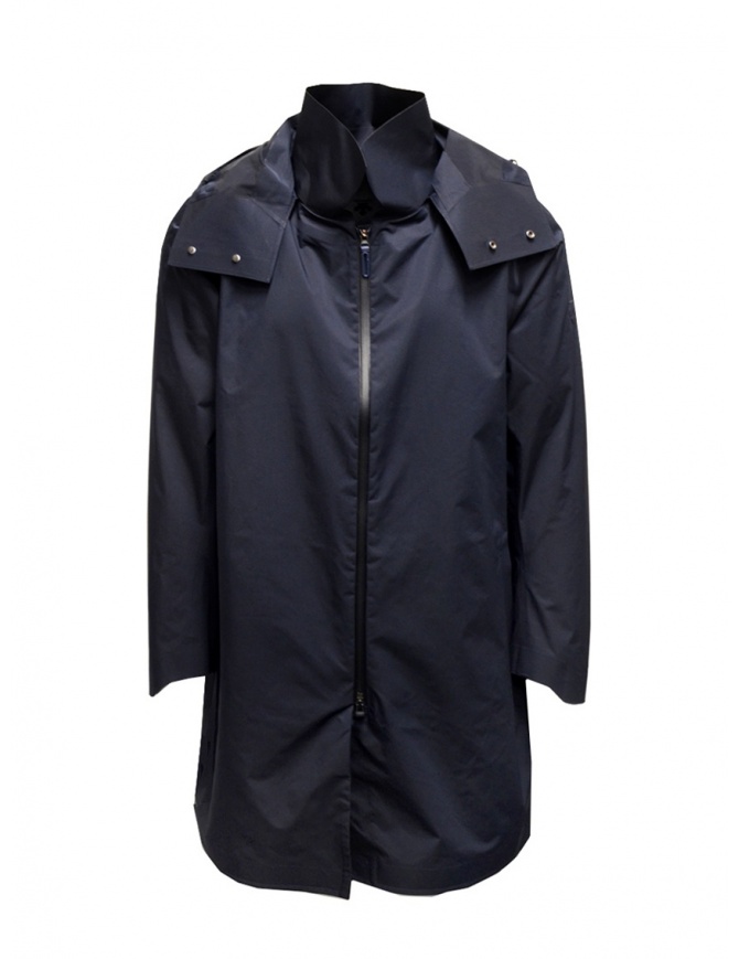 mens blue raincoat