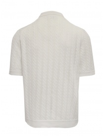 Ballantyne Raw Diamond pierced white cotton polo shirt