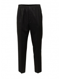 Cellar Door black Ciack trousers with elastic waist CIACK LW291 99 NERO order online