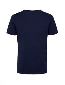 Selected Homme t-shirt blu marittimo in cotone organico