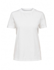 Womens t shirts online: Selected Femme white T-shirt in Pima cotton