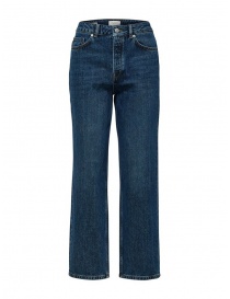 Womens jeans online: Selected Femme straight leg jeans in organic cotton