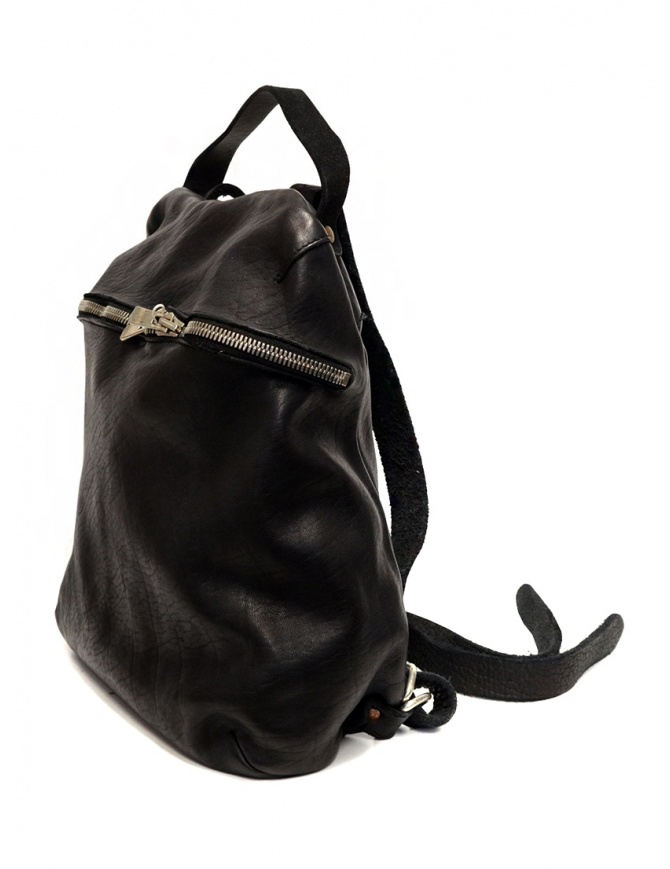Guidi SA03 black leather backpack