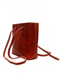 Guidi GD08 shoulder bag in red rump leather