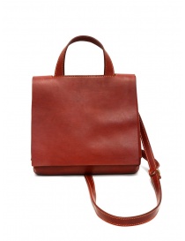 Bags online: Guidi GD03 red shoulder bag with flap in leather