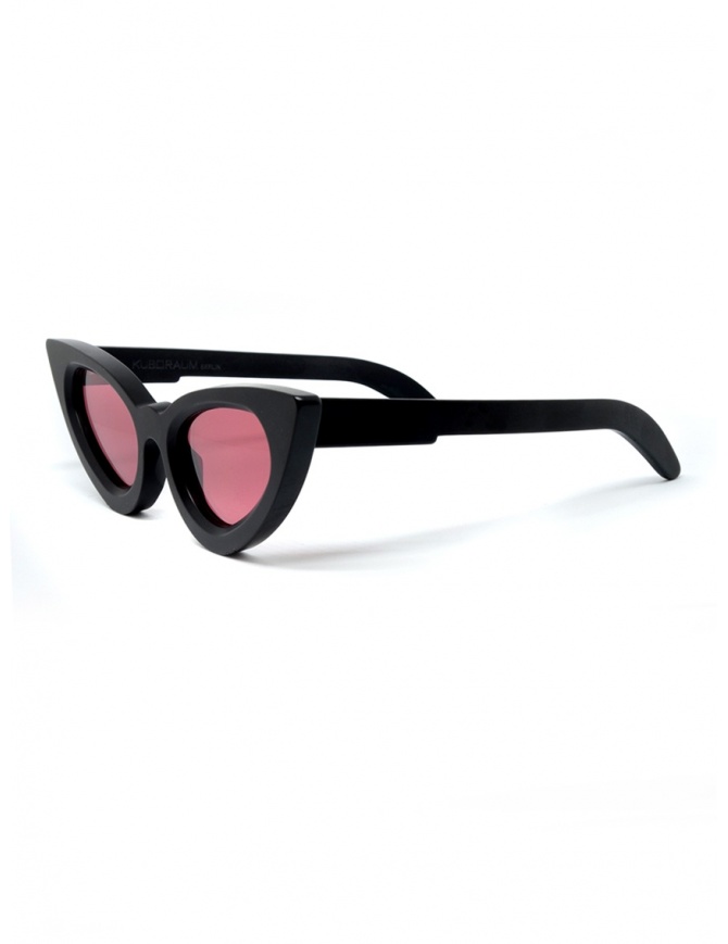 Kuboraum Y7 Black Cat Eye Sunglasses With Pink Lenses 