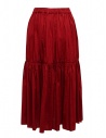 Sara Lanzi red pleated gathered skirt shop online womens skirts