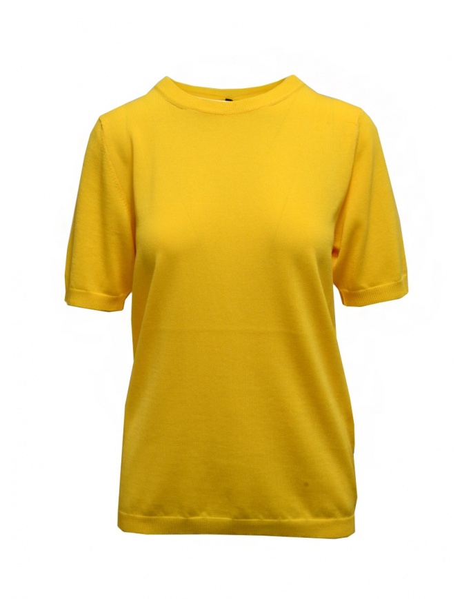 Sara Lanzi t-shirt in maglia di cotone gialla 04M.CO4.03 YELLOW