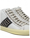 Leather Crown Studborn sneakers alte bianche e nere con borchie WLC167 20126 acquista online