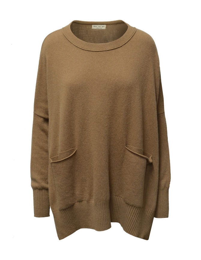 Ma'ry'ya camel brown wool sweater-dress