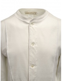 Camicia Haversack collo alla coreana bianca maniche lunghe camicie uomo acquista online